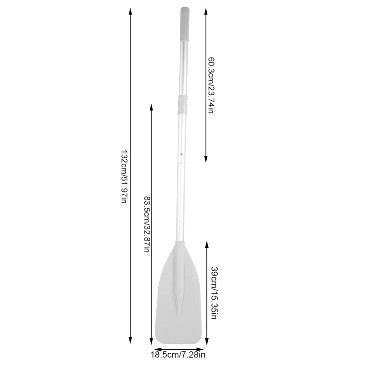 Telescopic Canoe Paddle 2pcs Aluminium Alloy X7211