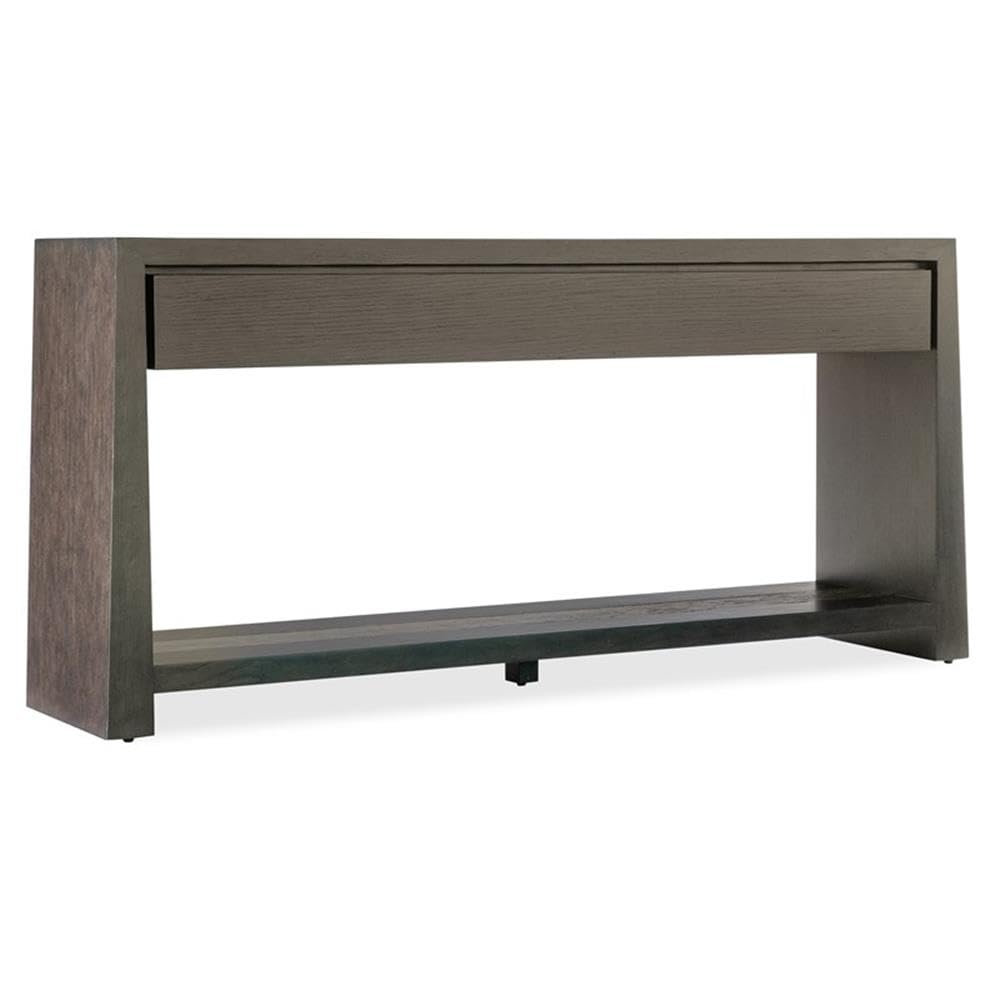Modern Wood Console Table with 2 Drawers and Fixed Shelf J405616