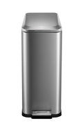 50L Slim Stainless Steel Step Trash Can with Soft-Close Lid X1339