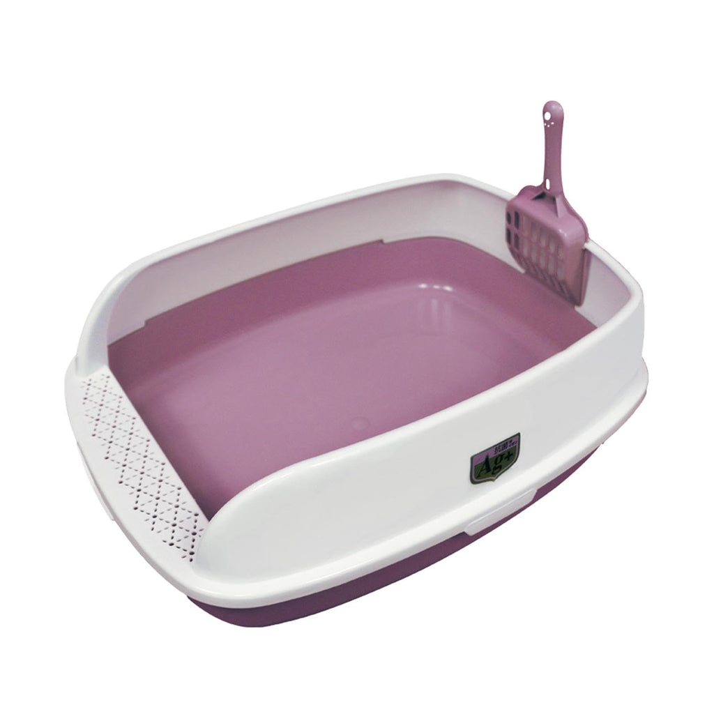 Pink Semi Enclosed Cat Litter Box B987