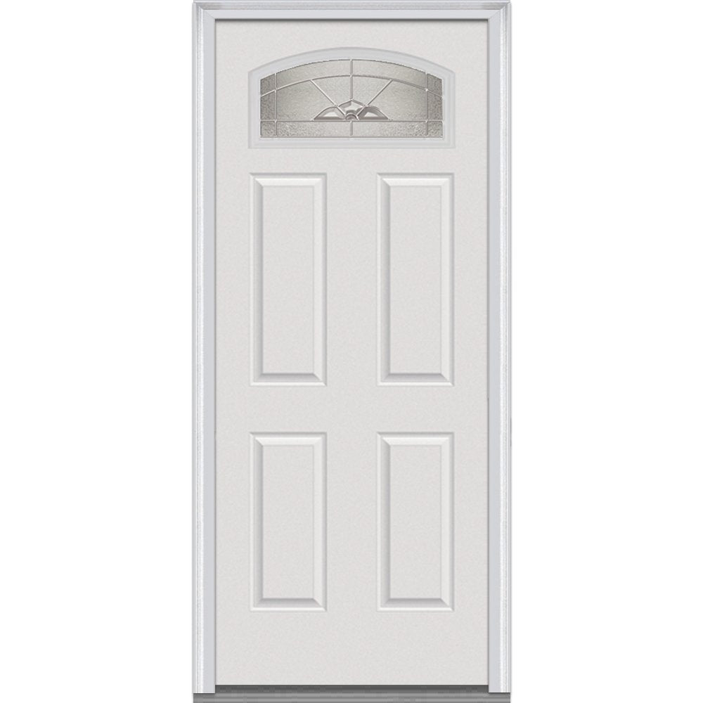 Brilliant White Right Hand Prehung Inswing Entry Door 36" x 80" Q492662
