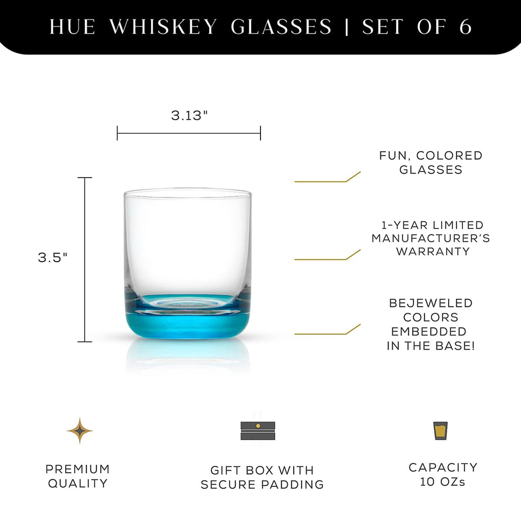 Colorful Whiskey Glasses Set of 6 R775