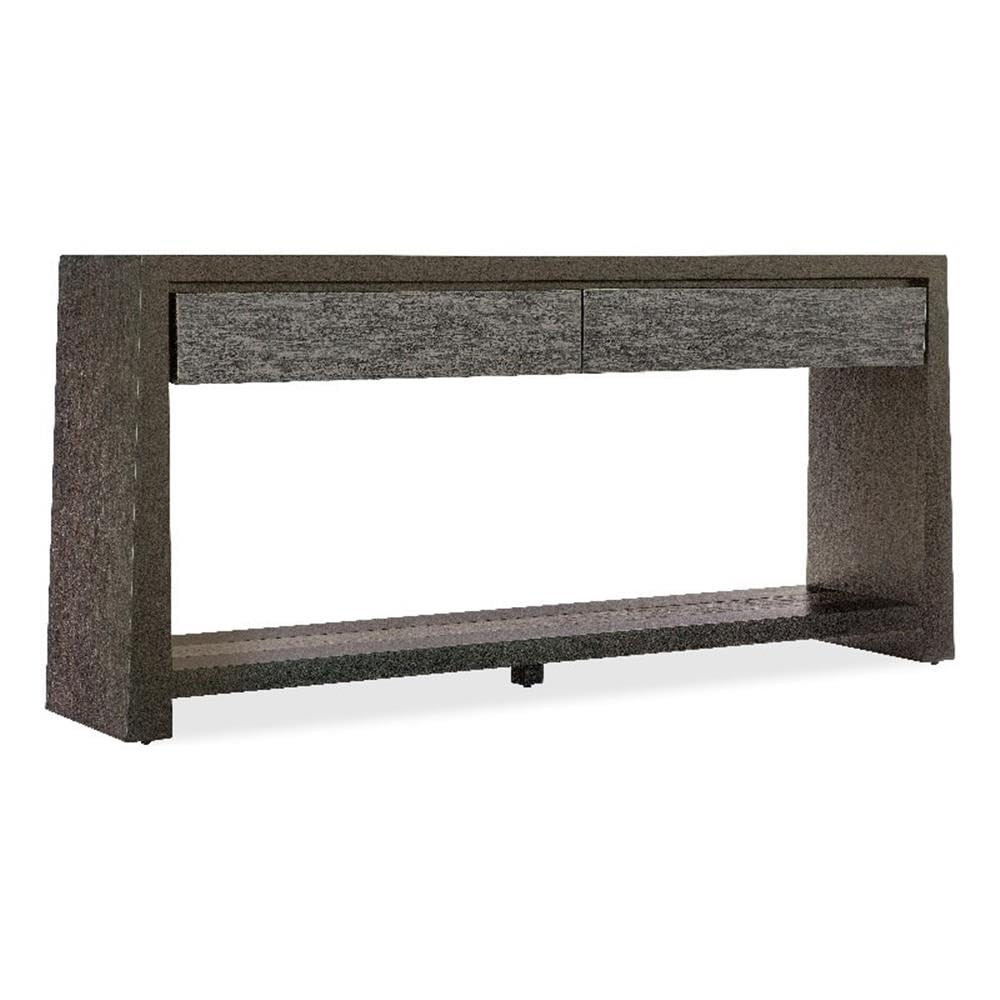 Modern Wood Console Table with 2 Drawers and Fixed Shelf J405616