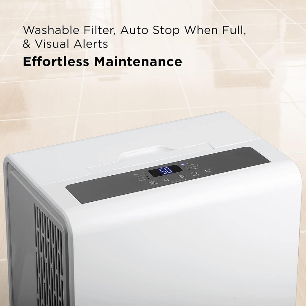 50 Pint Smart Dehumidifier with 24 Hour Timer A4031