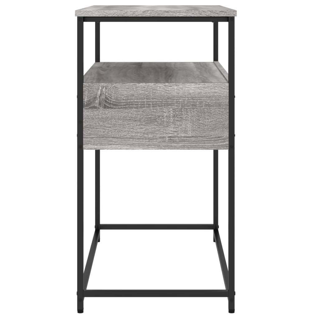 Brown Oak Look Console Table with 2 Drawers and 1 Shelf F725