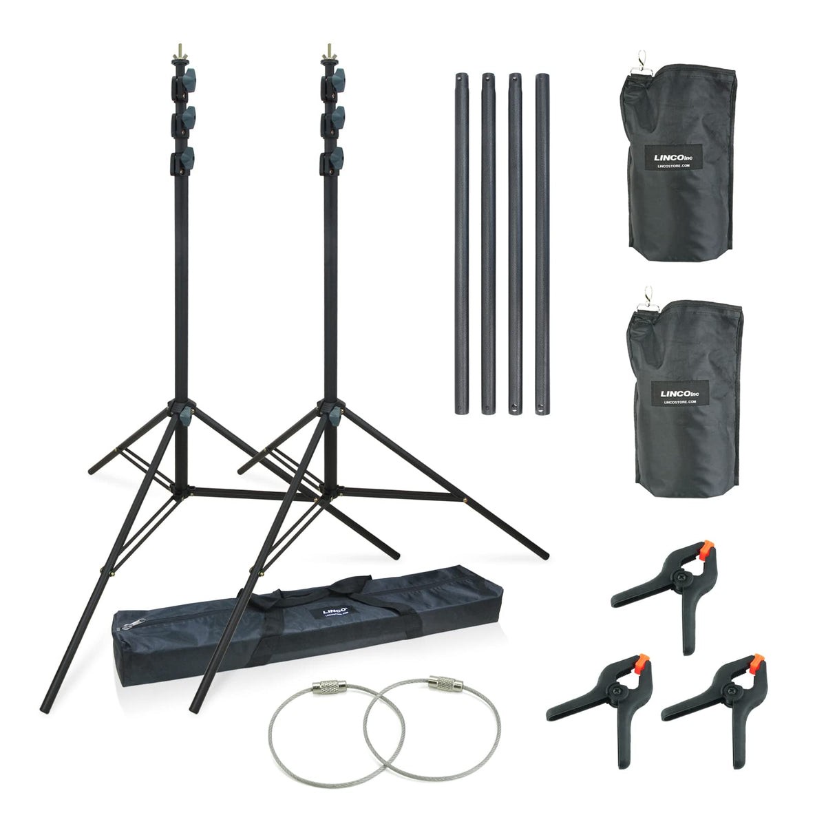 10Ft Adjustable Background Stand Backdrop Support System Kit with Carry Bag Y733