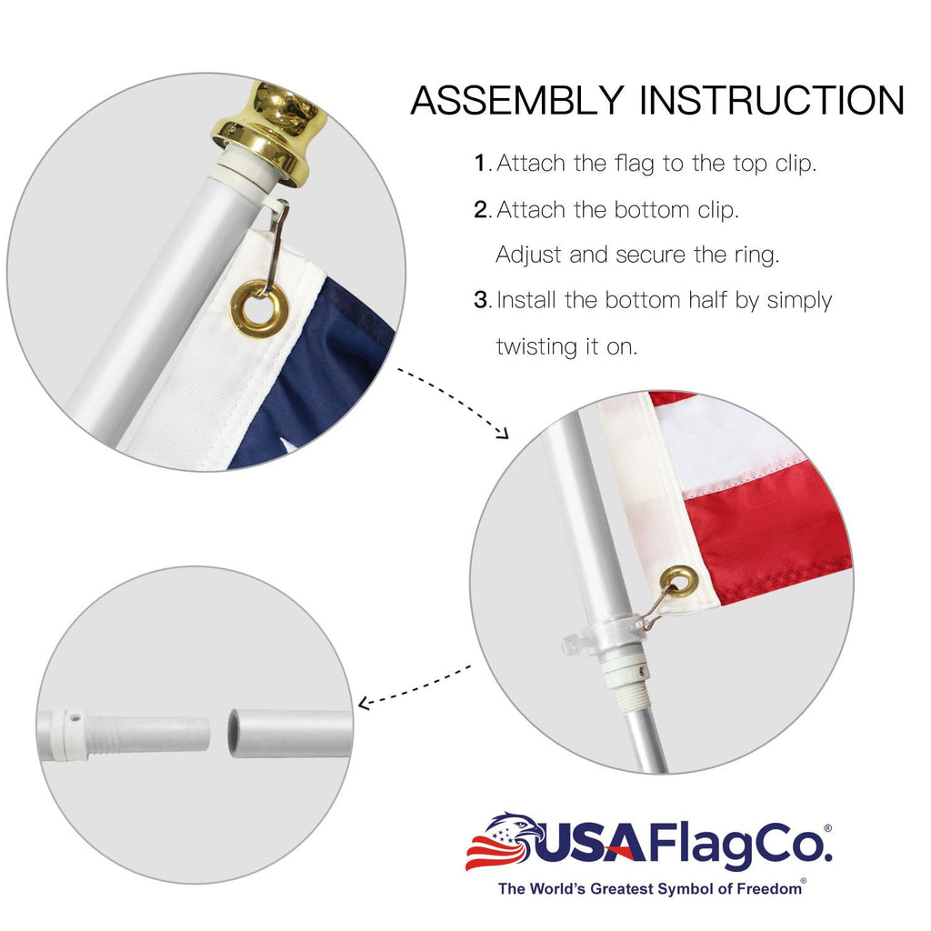 Flag Pole and Bracket Kit Black P7389