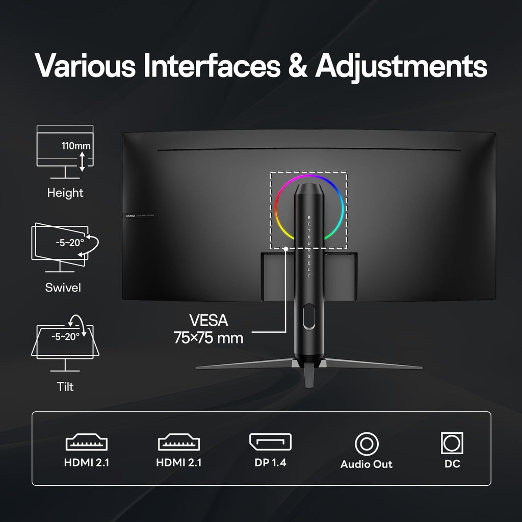 34 Inch 240Hz Ultrawide Curved Gaming Monitor WQHD 1500R HDR400 U3702