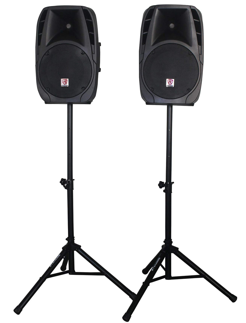 12 Inch Powered PA Speaker System with Mixer and Microphones U2229