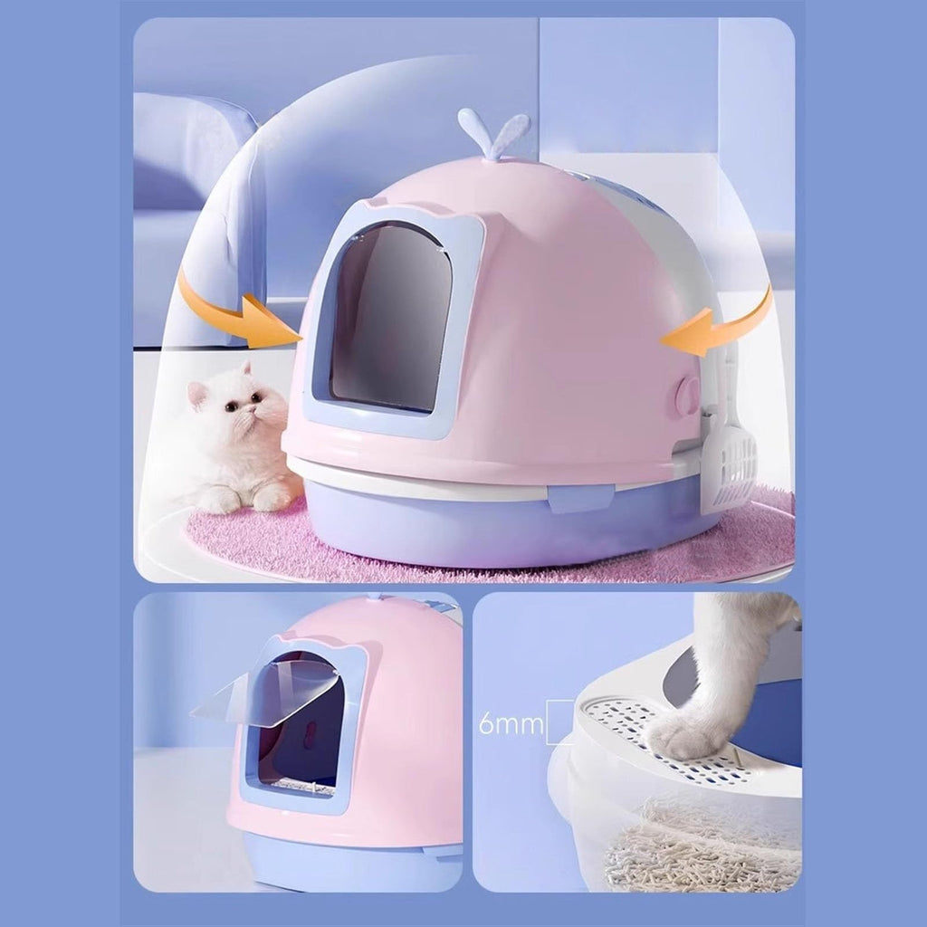 Covered Cat Litter Box with Scoop U768323