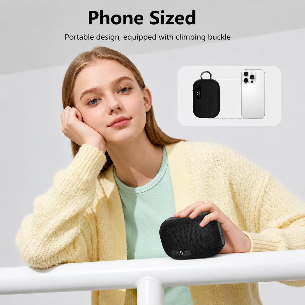 Portable IP67 Waterproof Bluetooth Speaker with Digital Battery Display N675