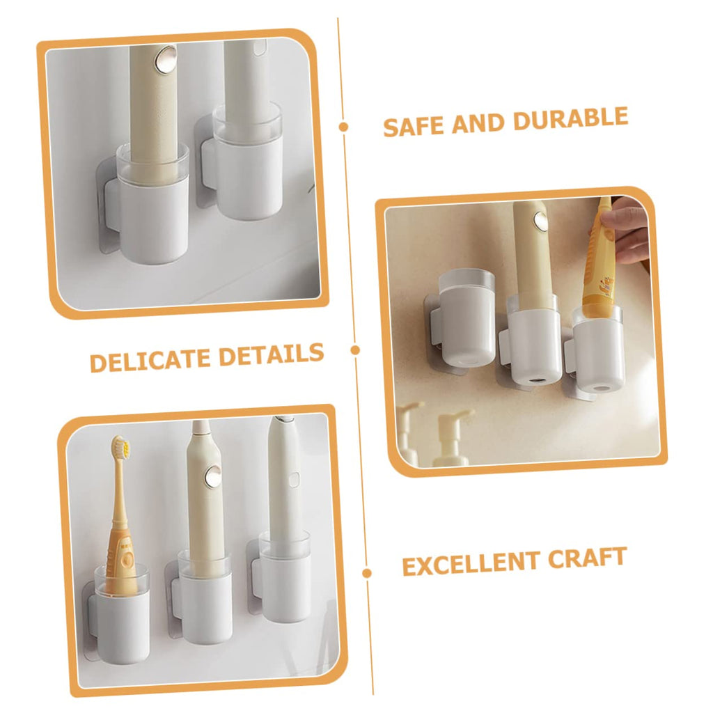 Wall Mounted Toothbrush Holder 2 Pack Plastic Q45267