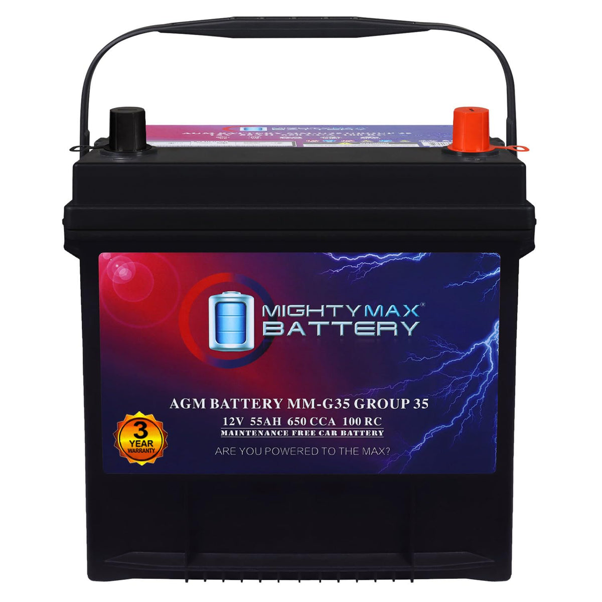 12V 55Ah AGM Replacement Battery W637