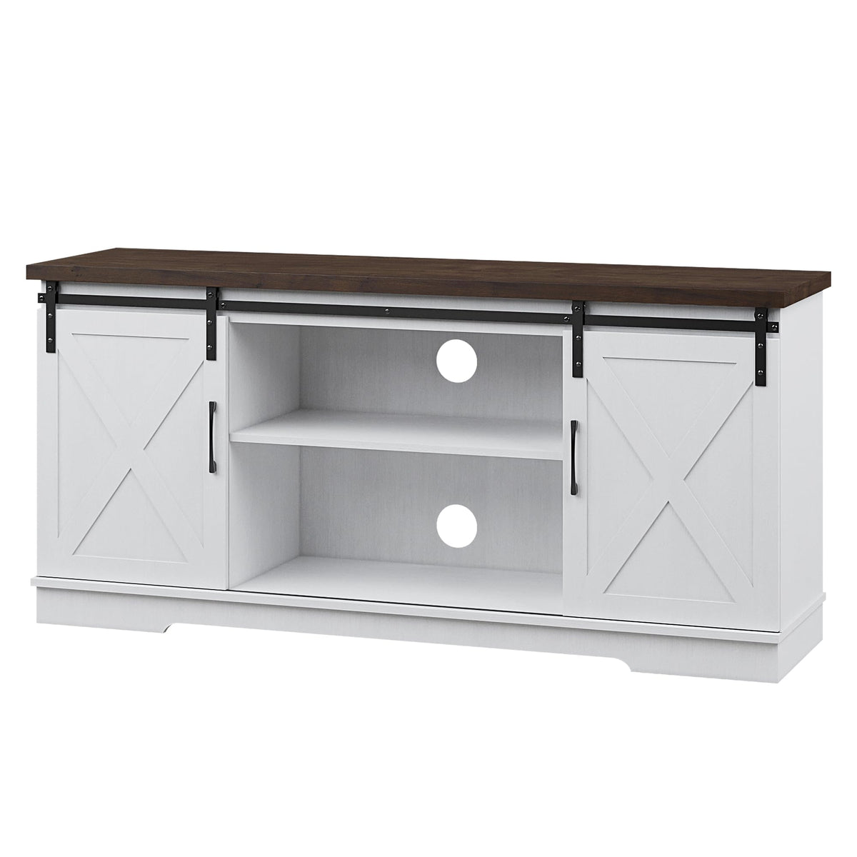 Farmhouse TV Stand Entertainment Center for 65 Inch TV Z82938