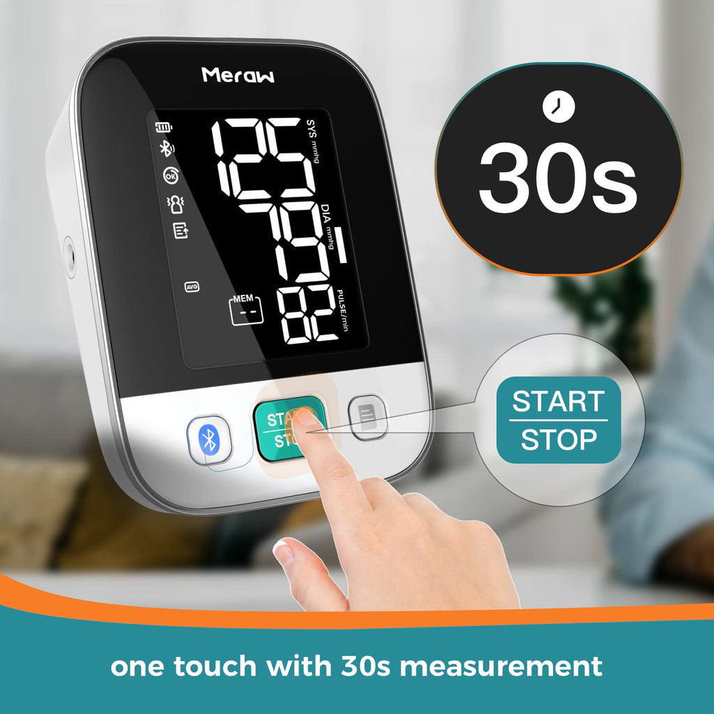 White Automatic Blood Pressure Monitor with Bluetooth F1924