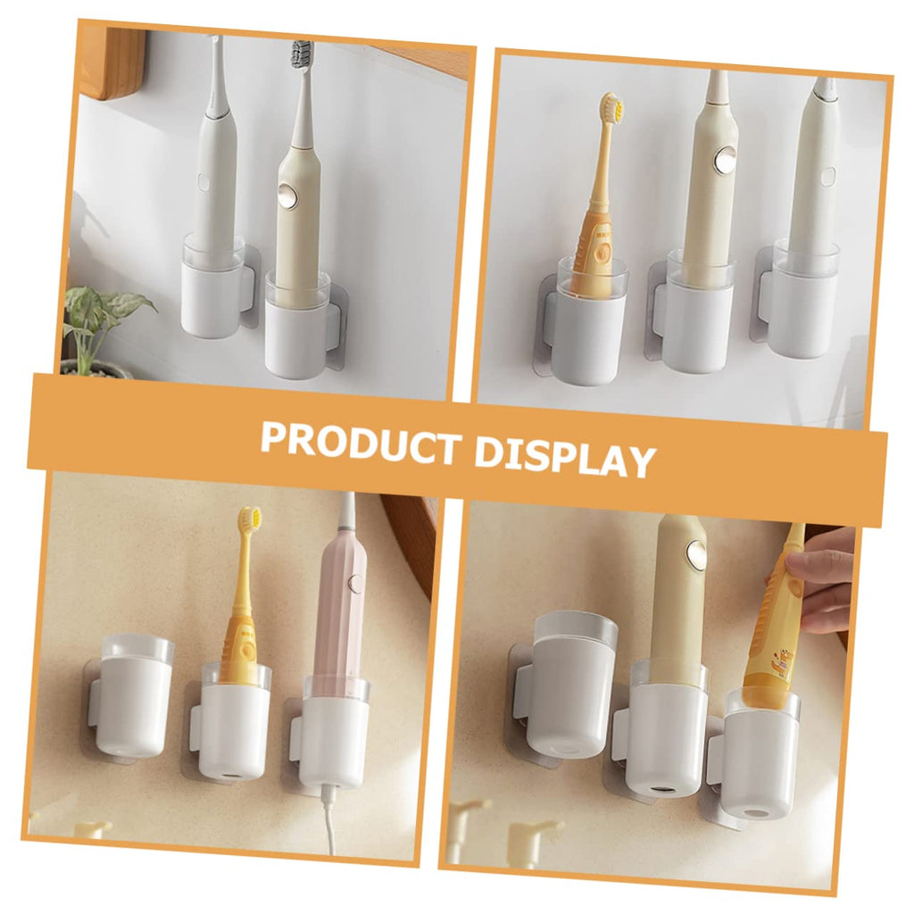 Wall Mounted Toothbrush Holder 2 Pack Plastic Q45267