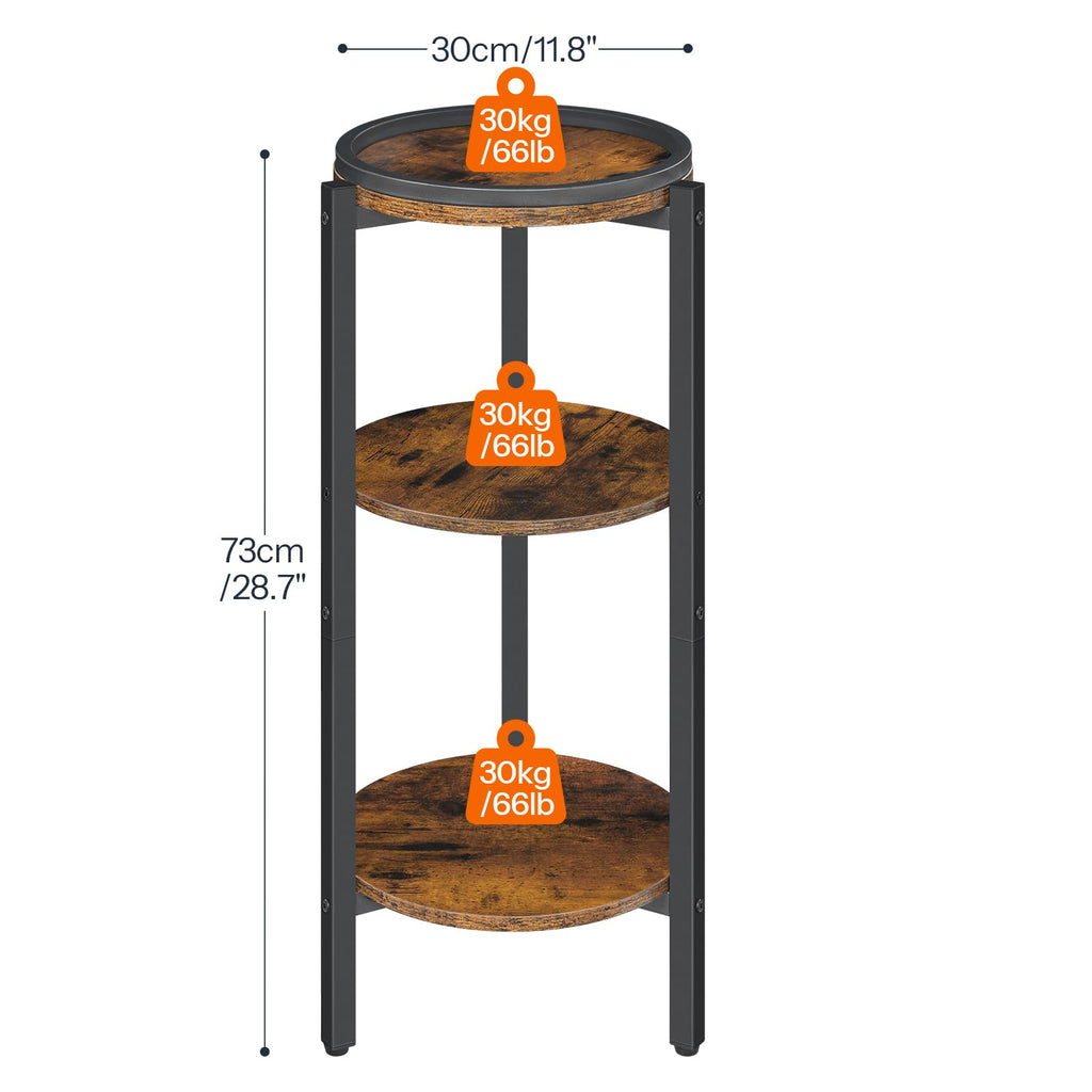 Small Round 3-Tier Side Table J296