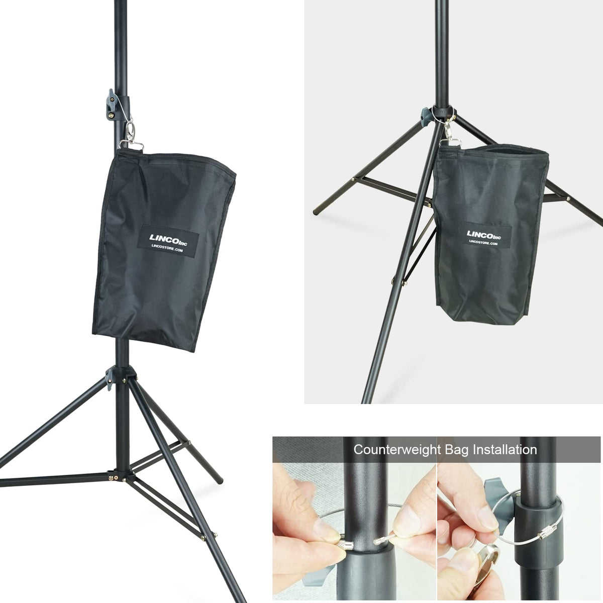 10Ft Adjustable Background Stand Backdrop Support System Kit with Carry Bag Y733