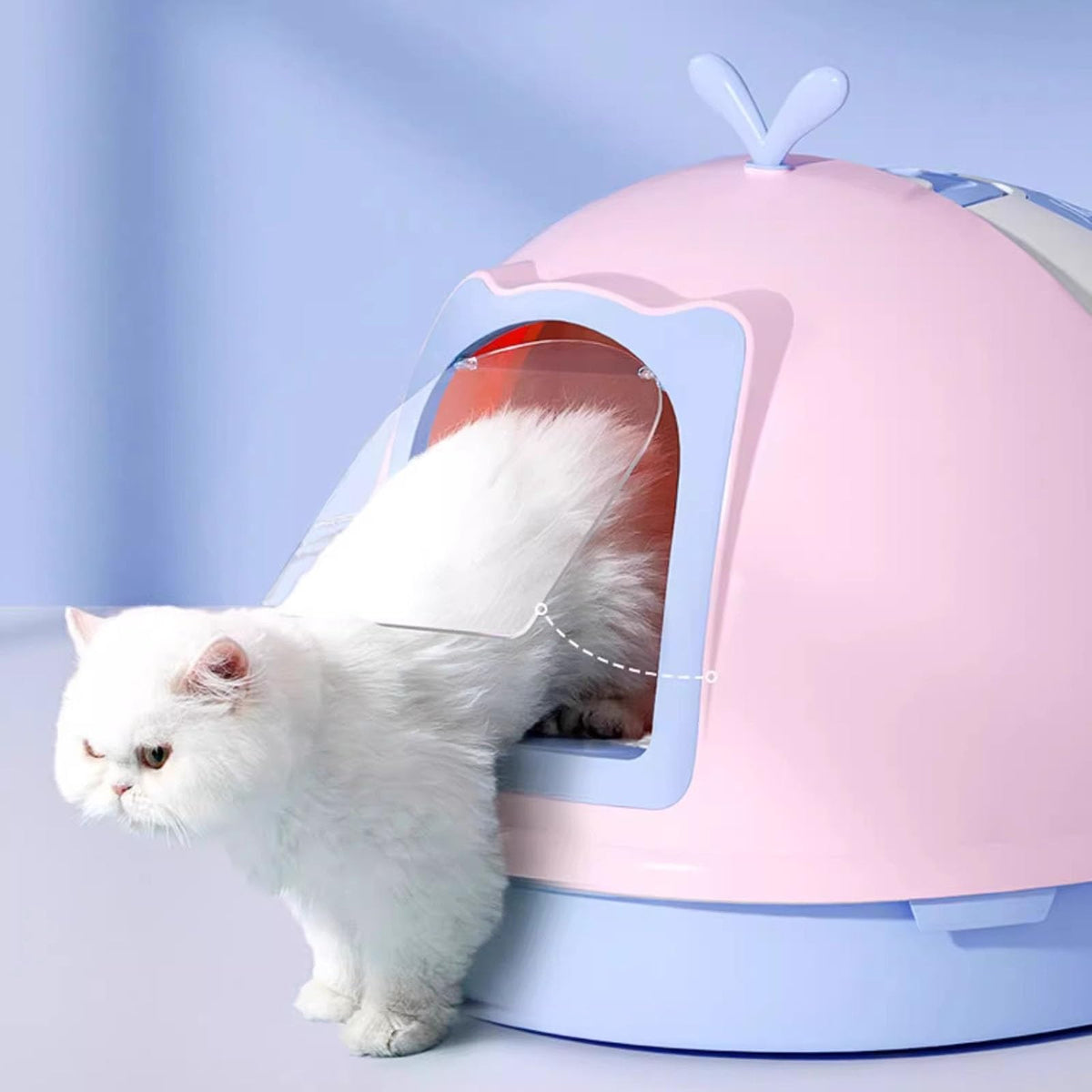 Covered Cat Litter Box with Scoop U768323