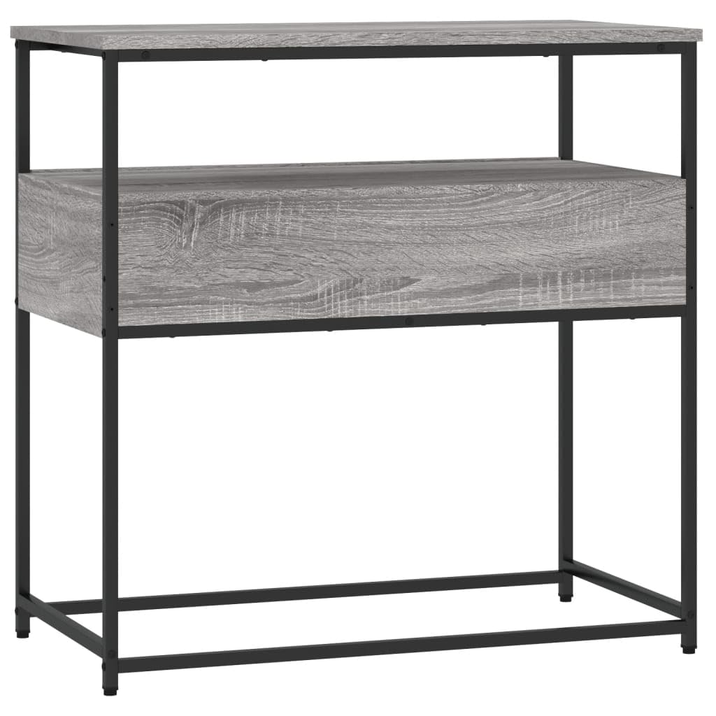 Brown Oak Look Console Table with 2 Drawers and 1 Shelf F725