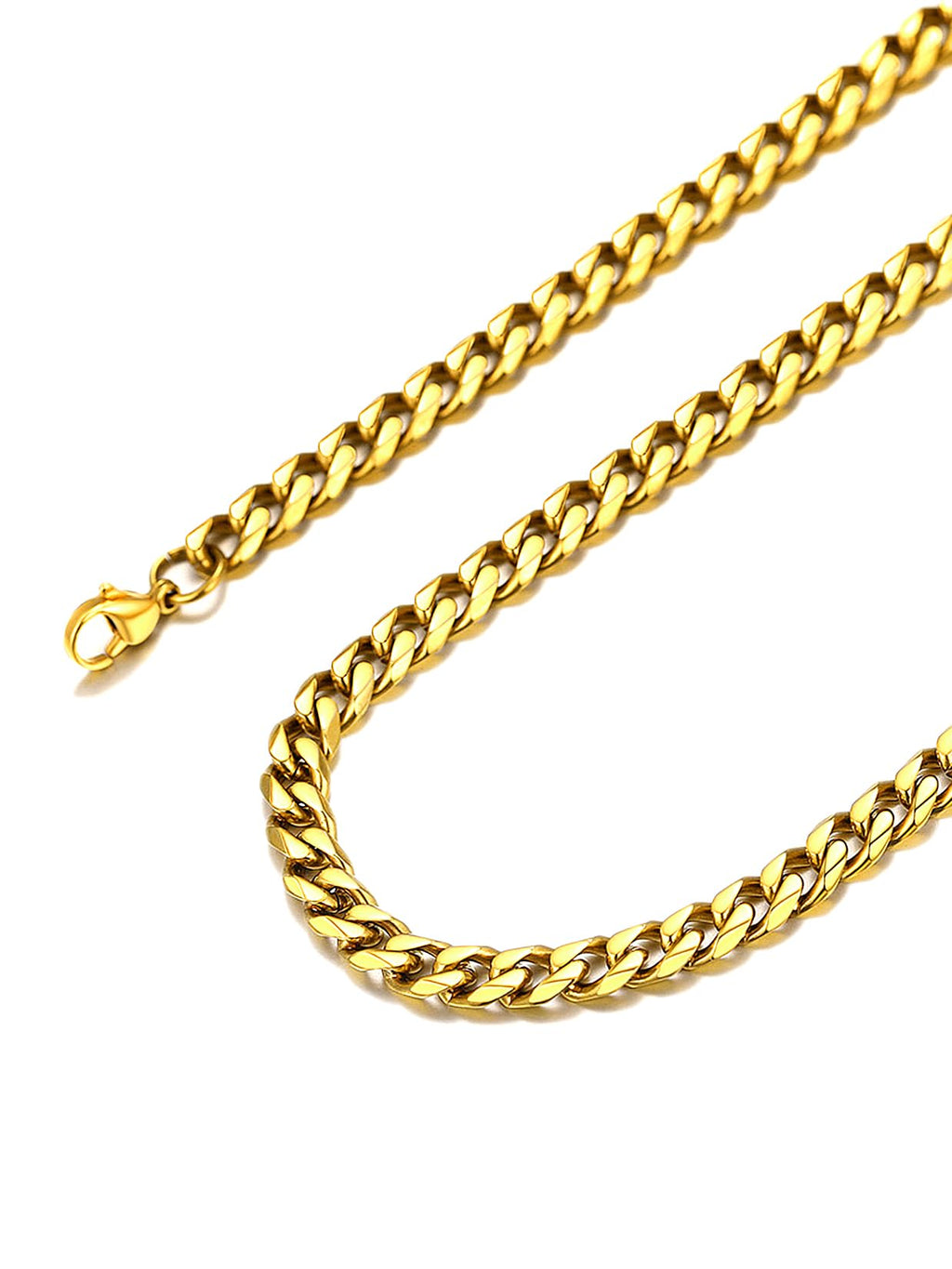 Black Stainless Steel Cuban Link Chain Necklace X21433