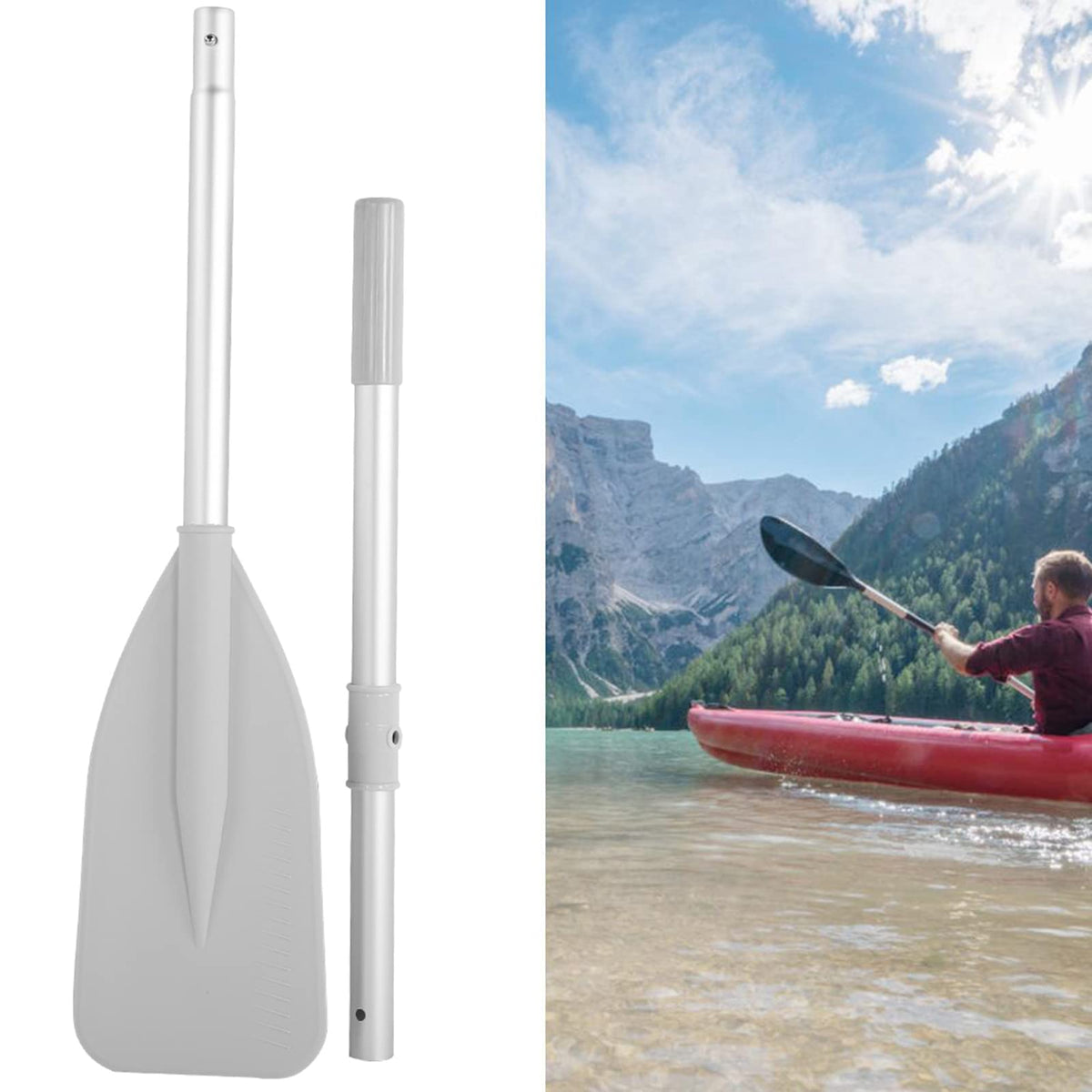 Telescopic Canoe Paddle 2pcs Aluminium Alloy X7211