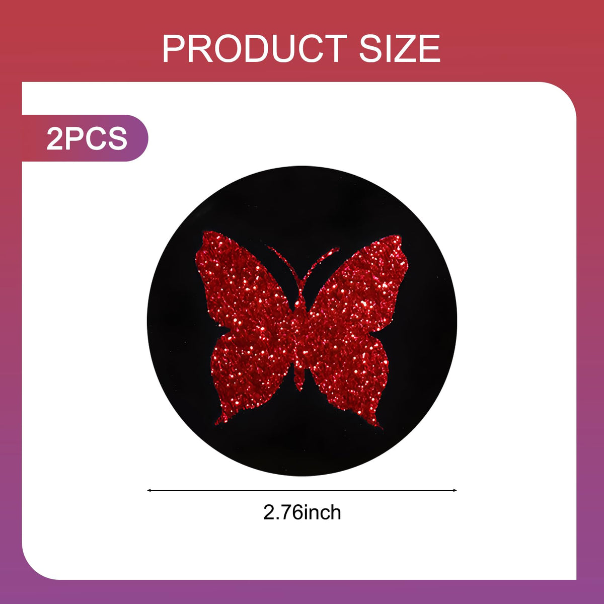 2 PCS Bling Rhinestone Non-Slip Car Coaster O713539