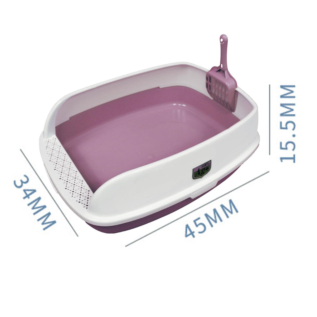 Pink Semi Enclosed Cat Litter Box B987