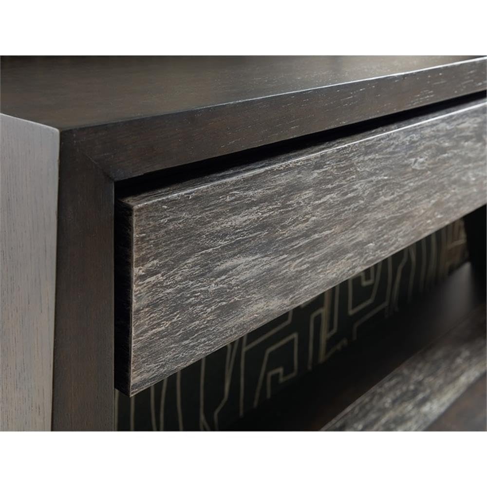 Modern Wood Console Table with 2 Drawers and Fixed Shelf J405616