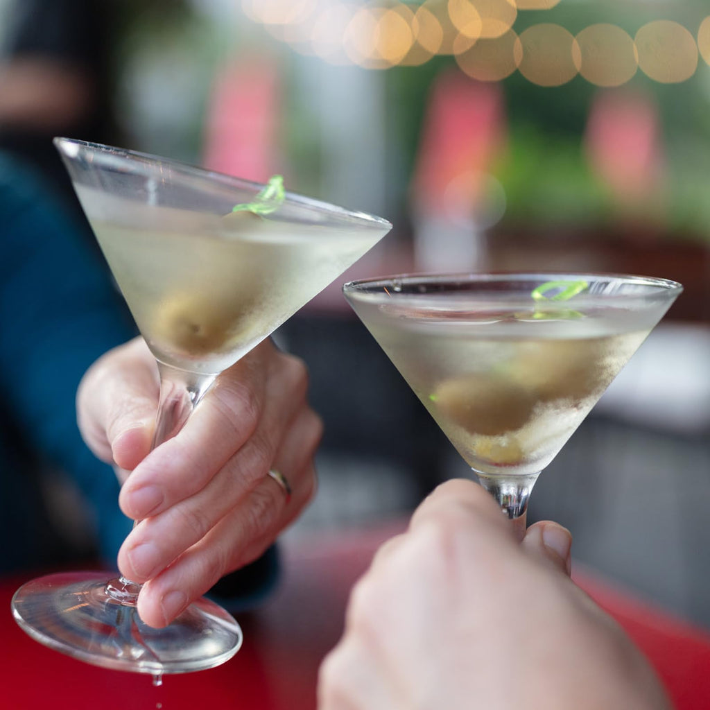 Martini Glasses Set of 2 Hand-Blown Transparent M359391