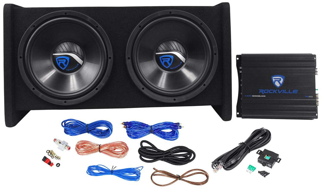 Dual 12" Car Subwoofer Enclosure with Mono Amplifier H20999