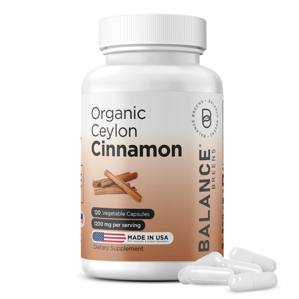Certified Organic Ceylon Cinnamon 1200mg 120 Veg Capsules M271