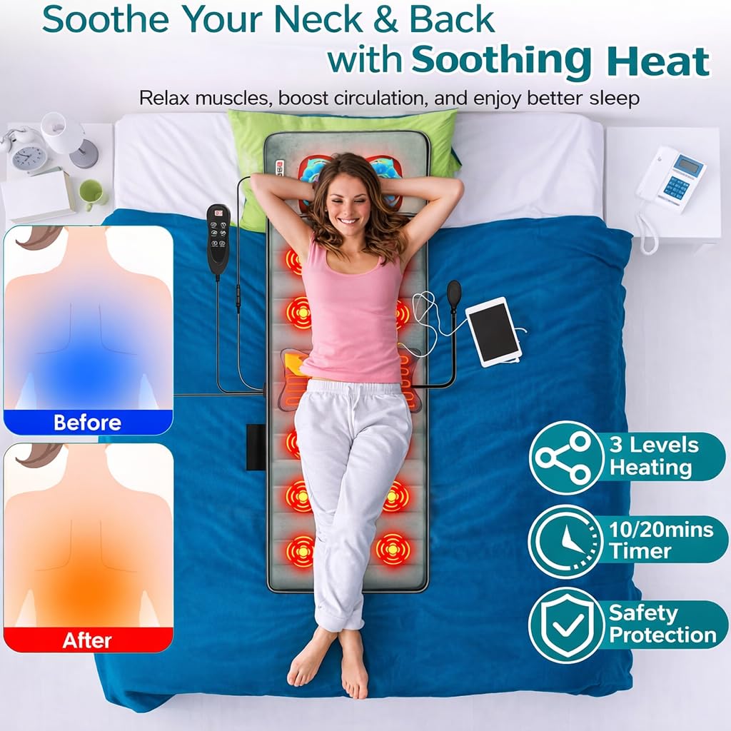 Full Body Massage Mat with Heat M7910