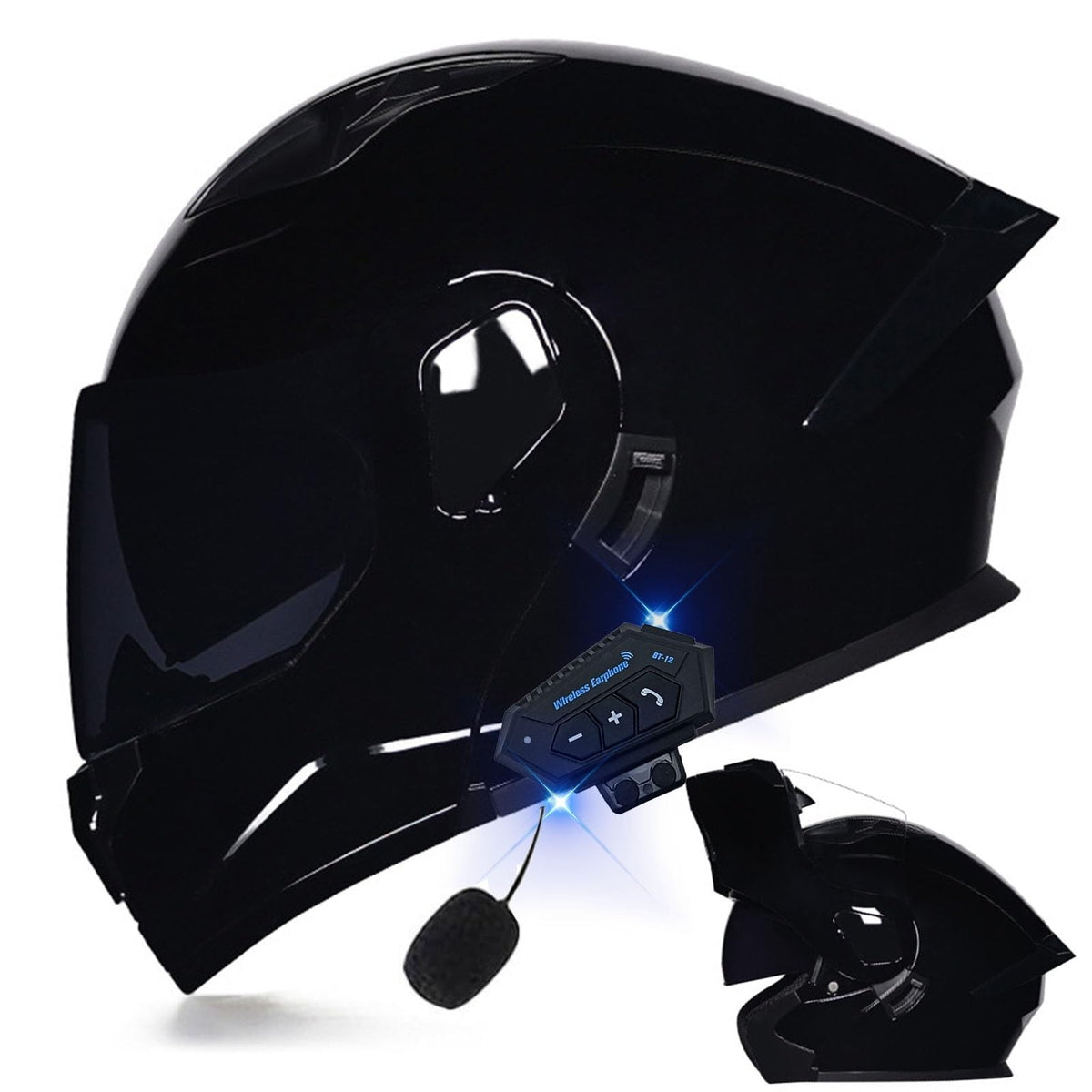 DOT Approved Full Face Flip up Anti-Fog Double Visor Motorcycle Helmet B13706