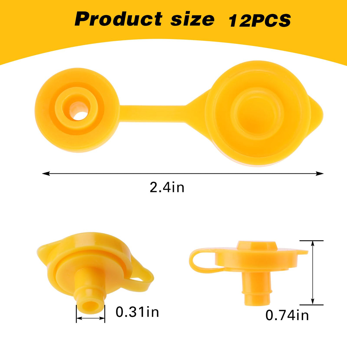 Yellow Plastic Gas Can Vent Caps H47426