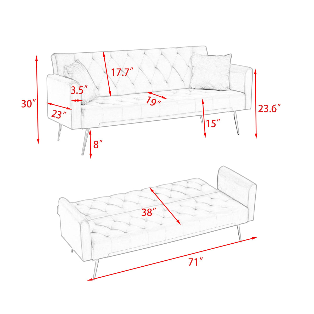 Pink Velvet 2 Seater Loveseat Sofa K94687