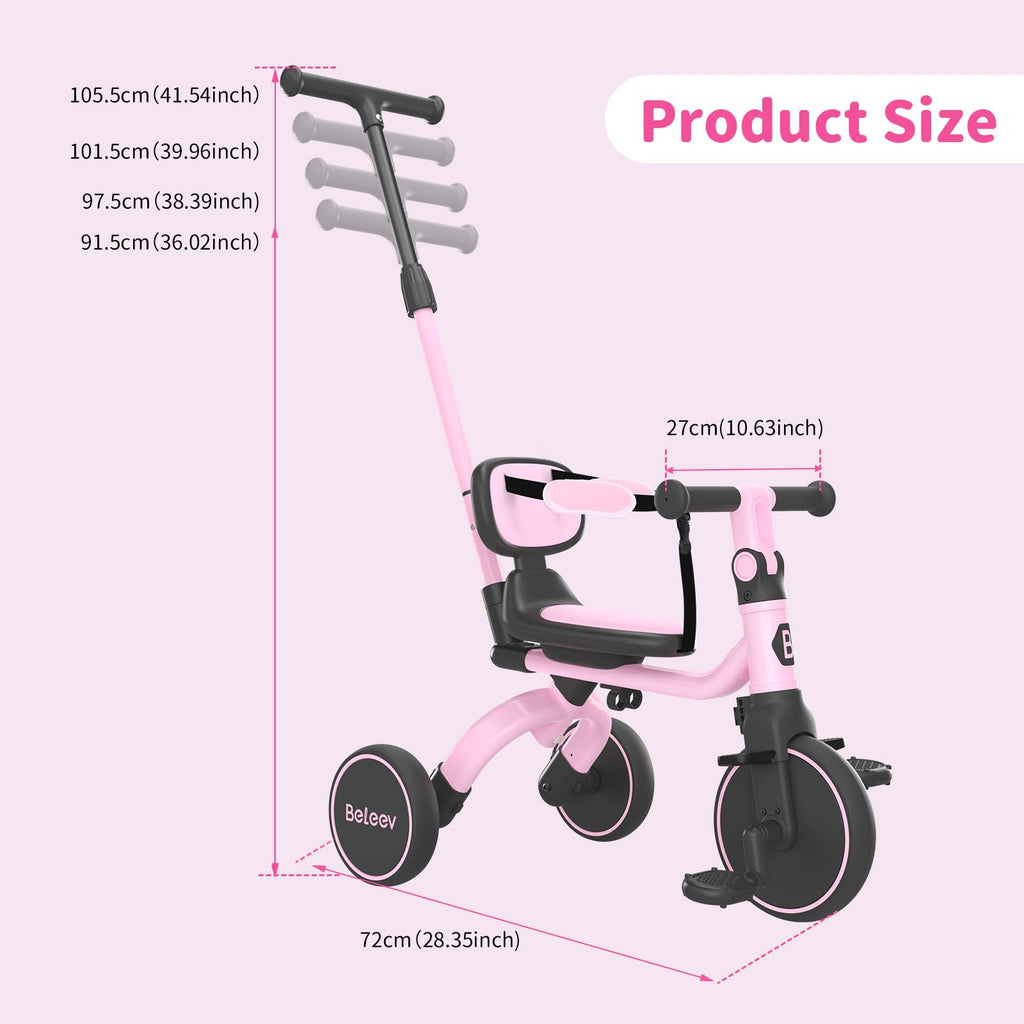 5 in 1 Toddler Tricycle & Balance Bike M9802