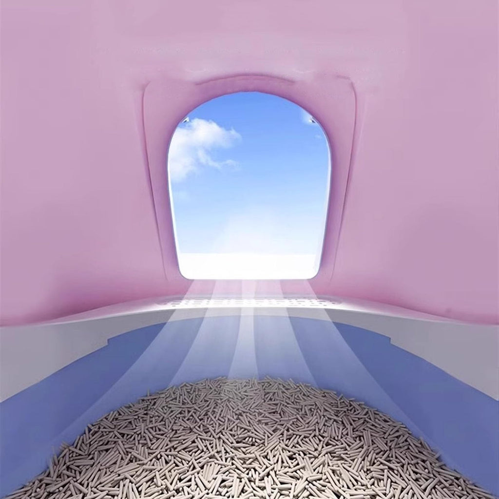Covered Cat Litter Box with Scoop U768323