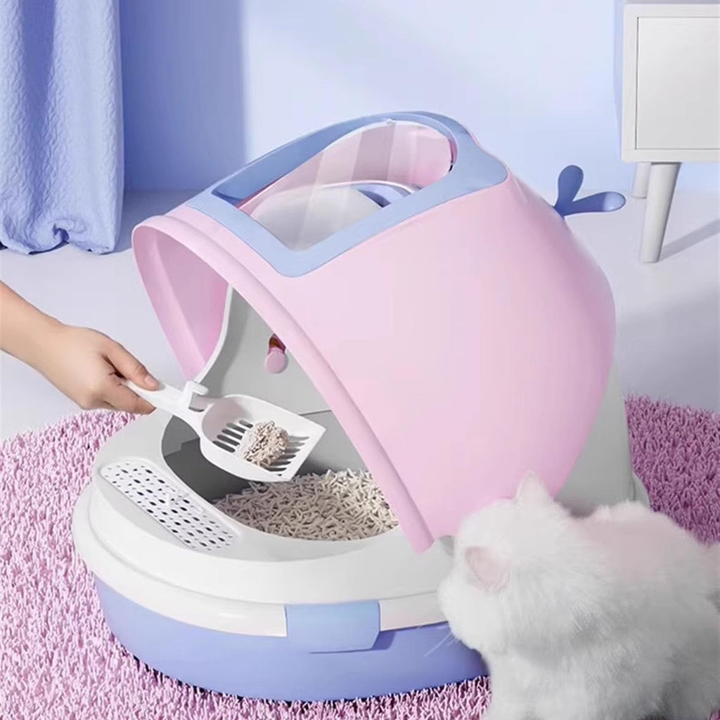 Covered Cat Litter Box with Scoop U768323