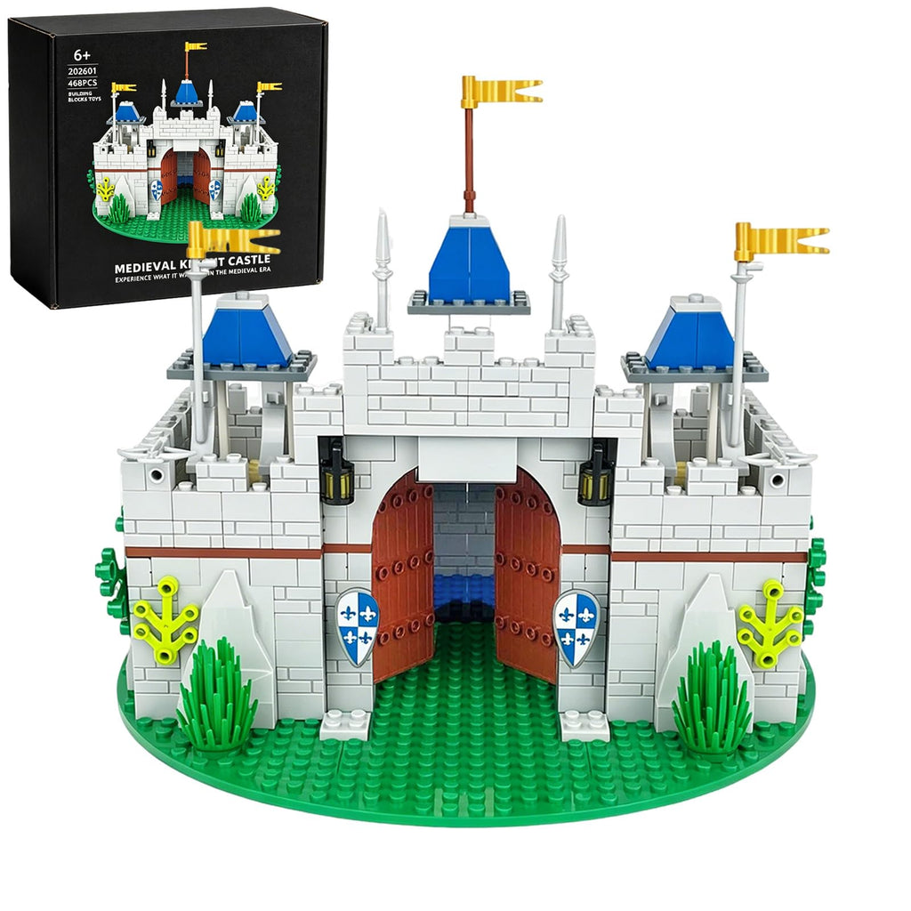 Medieval Knight Castle Building Blocks Set with 12 Knights Figures F991