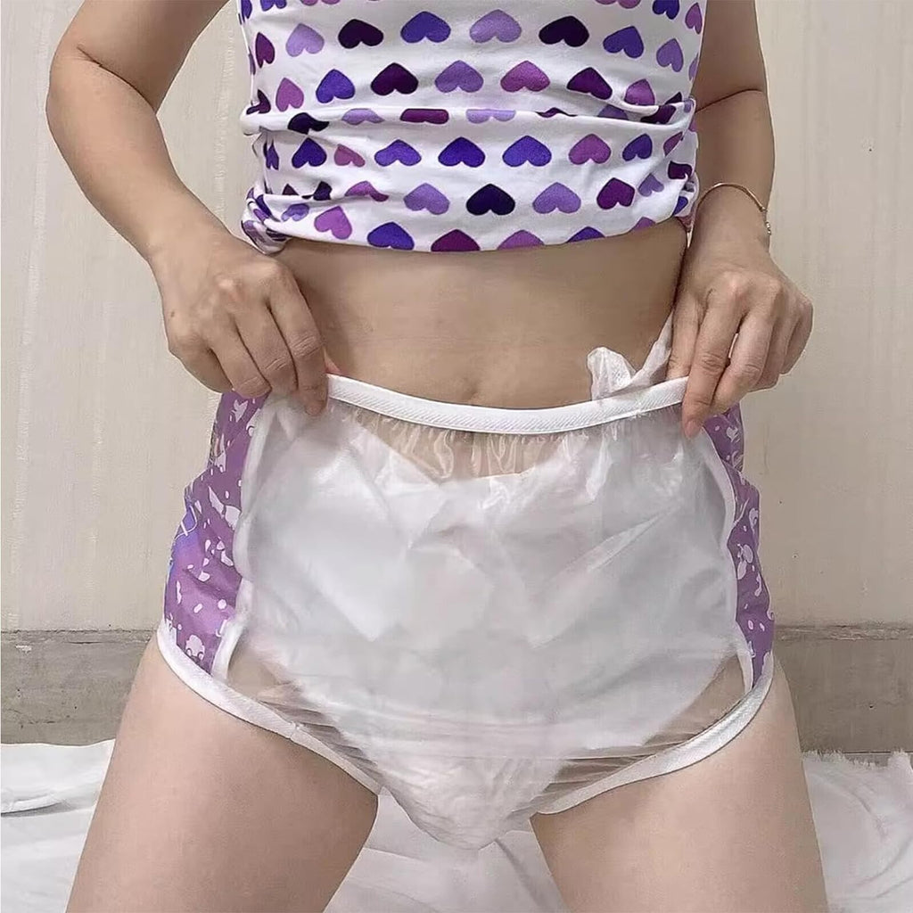 Adult Plastic Diaper Cover Waterproof Pull-On Incontinence Pants C229