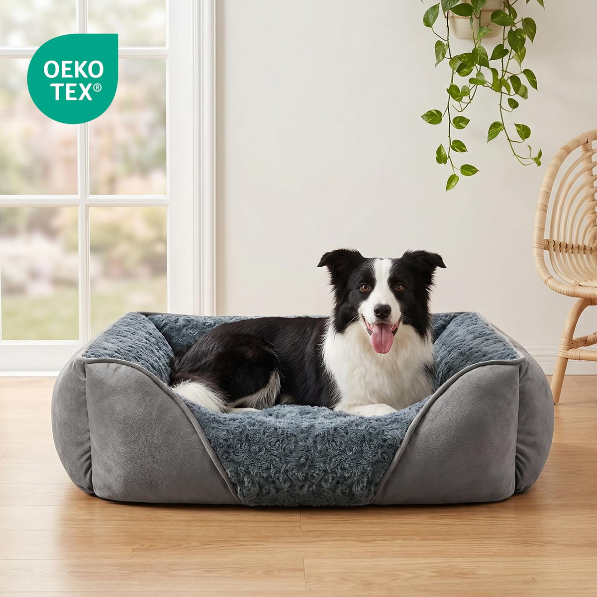 Washable Orthopedic Dog Bed with Anti-Slip Bottom U320