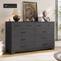 Black 10 Drawer Dresser with Power Outlets G23081