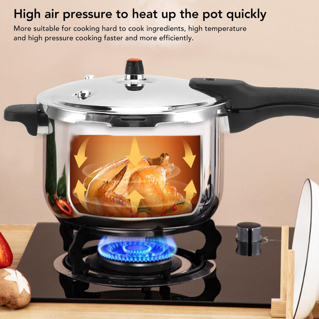 80KPA Stainless Steel Pressure Cooker with Safety Valve (3L) X835781