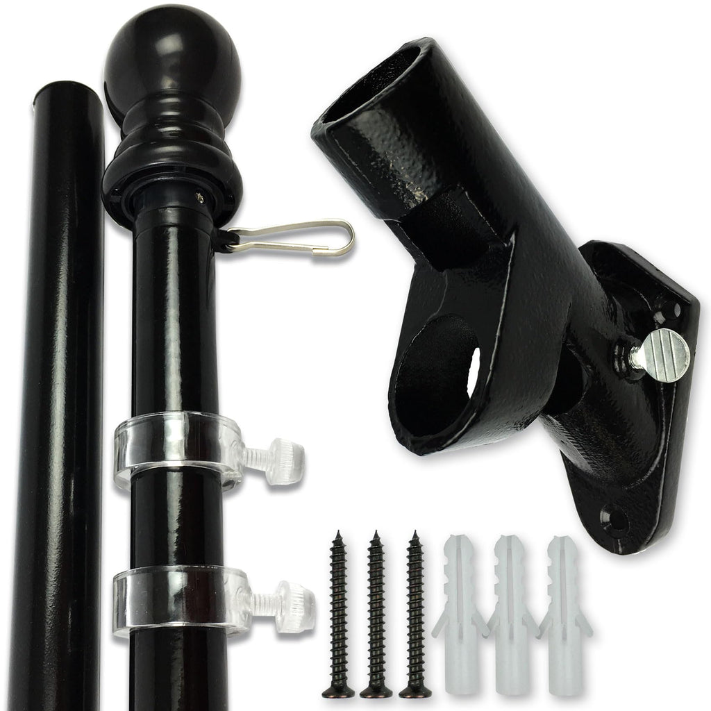 Flag Pole and Bracket Kit Black P7389