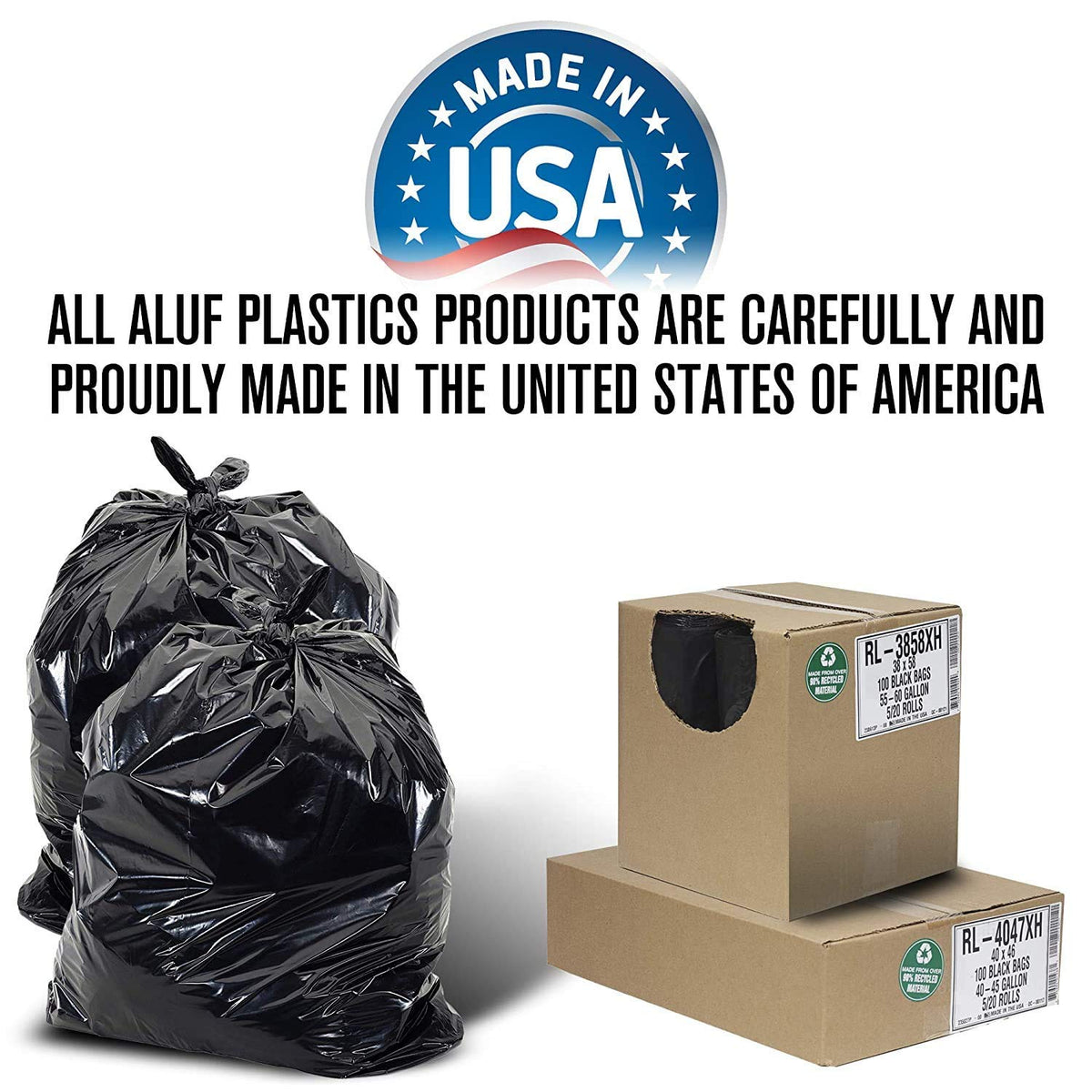40-45 Gallon Black Heavy Duty Trash Bags R761