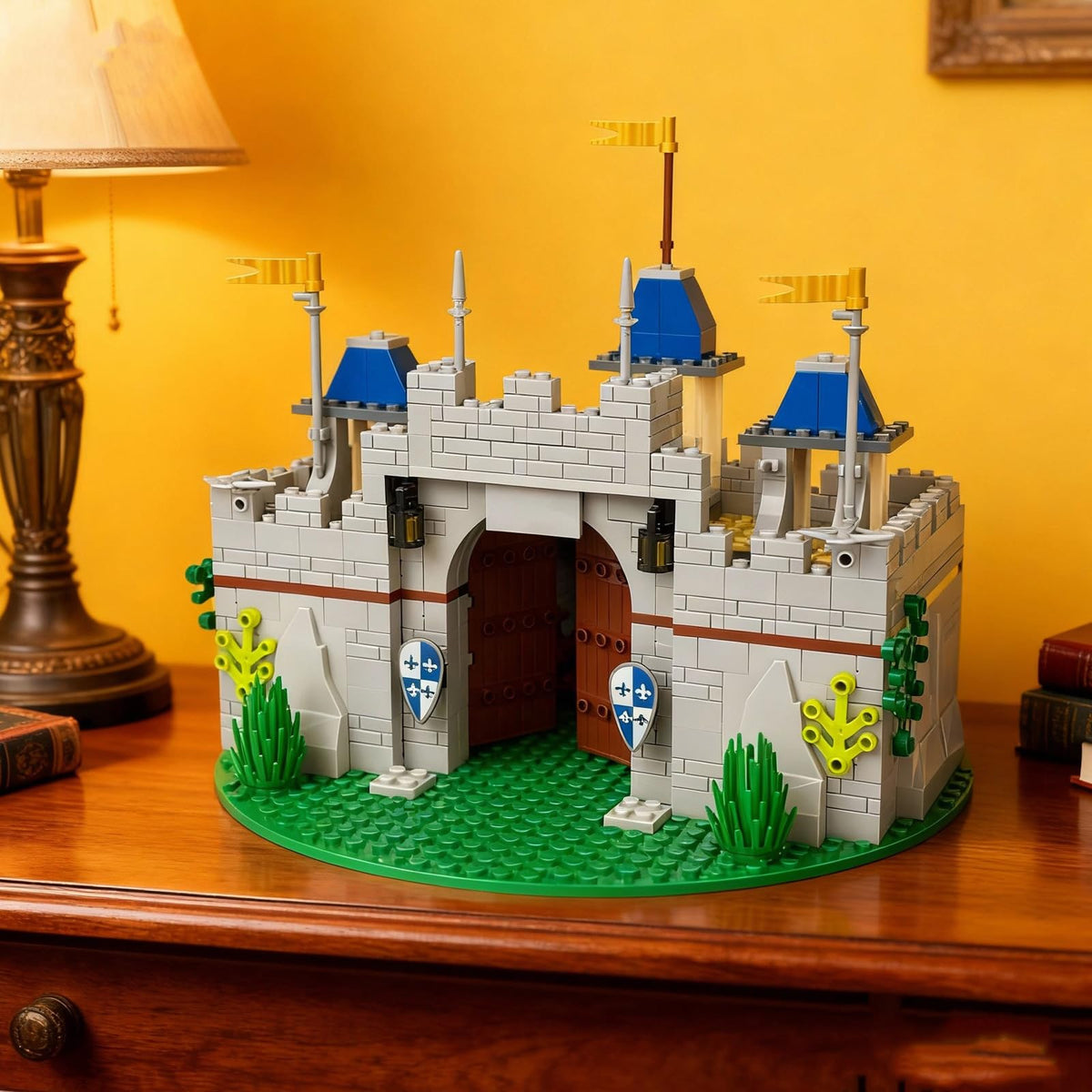 Medieval Knight Castle Building Blocks Set with 12 Knights Figures F991