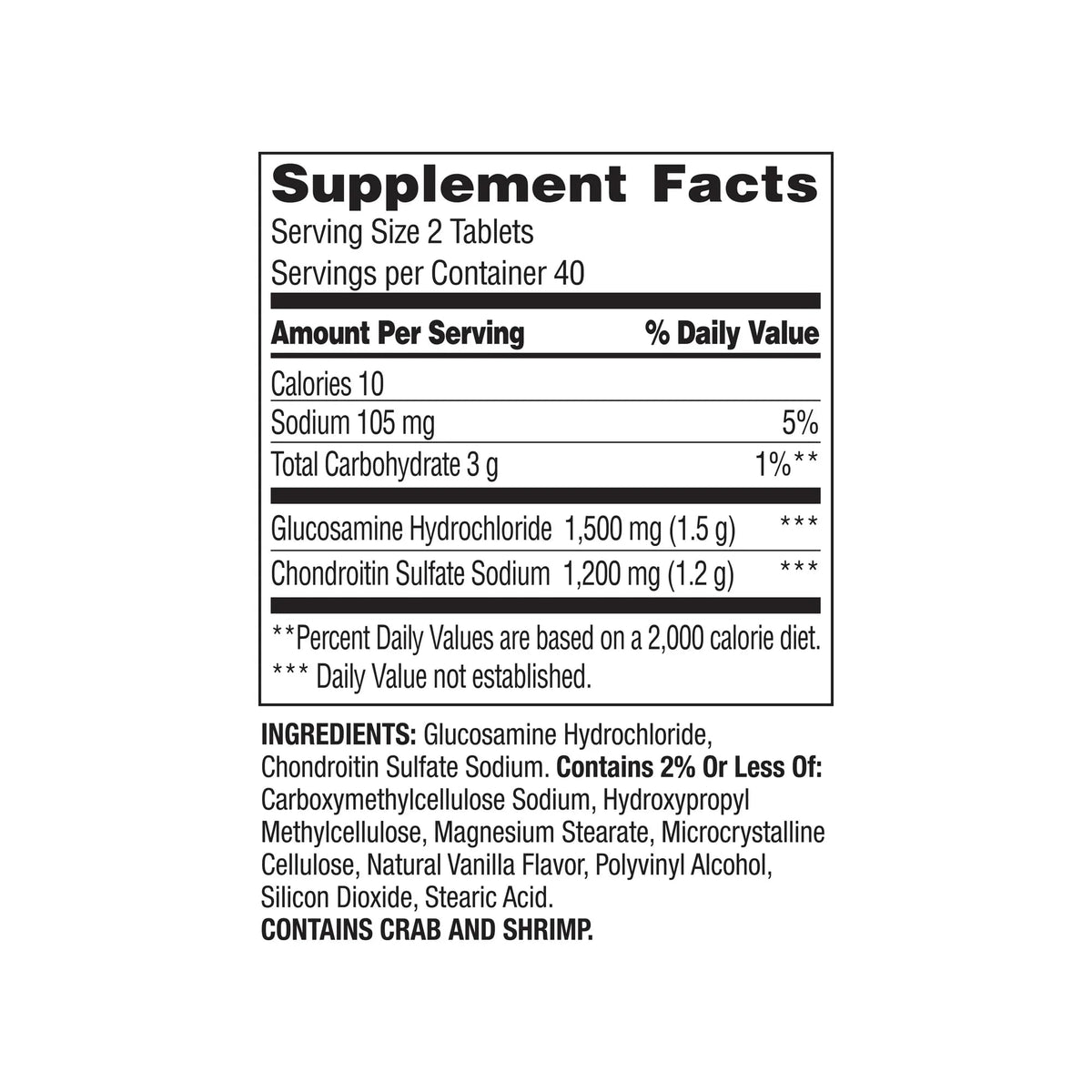 Glucosamine Chondroitin 80 Tablets 2-Pack U30541