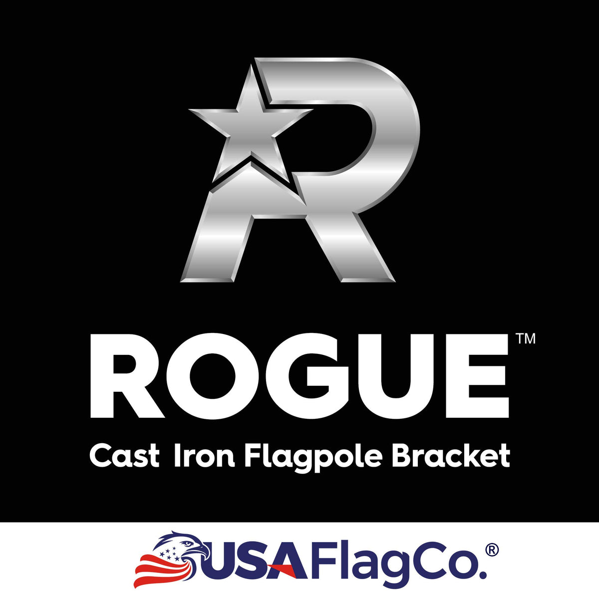 Flag Pole and Bracket Kit Black P7389