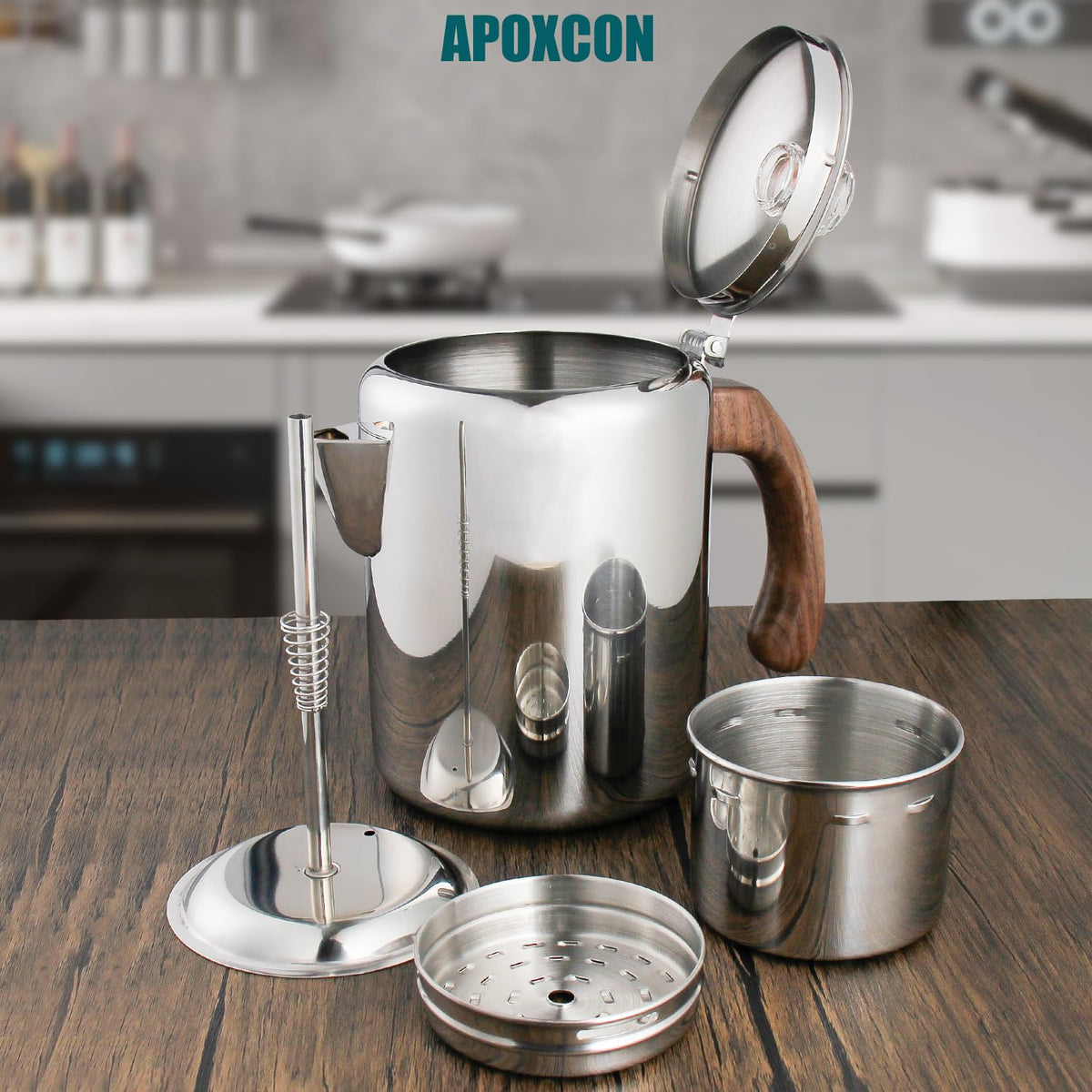 Coffee Percolator Pot Stainless Steel 8 Cup T717